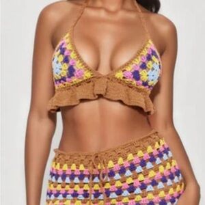 Multicolor Crochet outfit Set